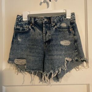 Wild Fable Blue Distressed Jean Shorts
